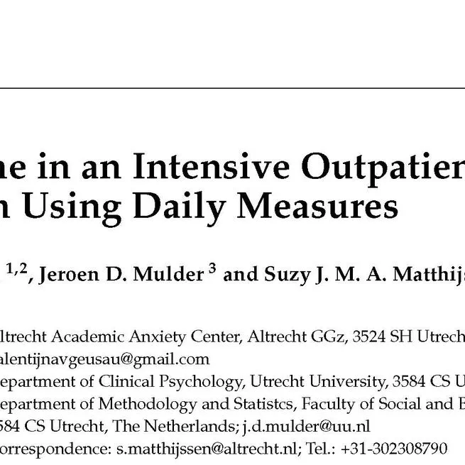 Predicting outcome in an intensive outpatient PTSD treatment program using daily measures